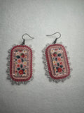 Strawberry Earrings Wood Cabochon