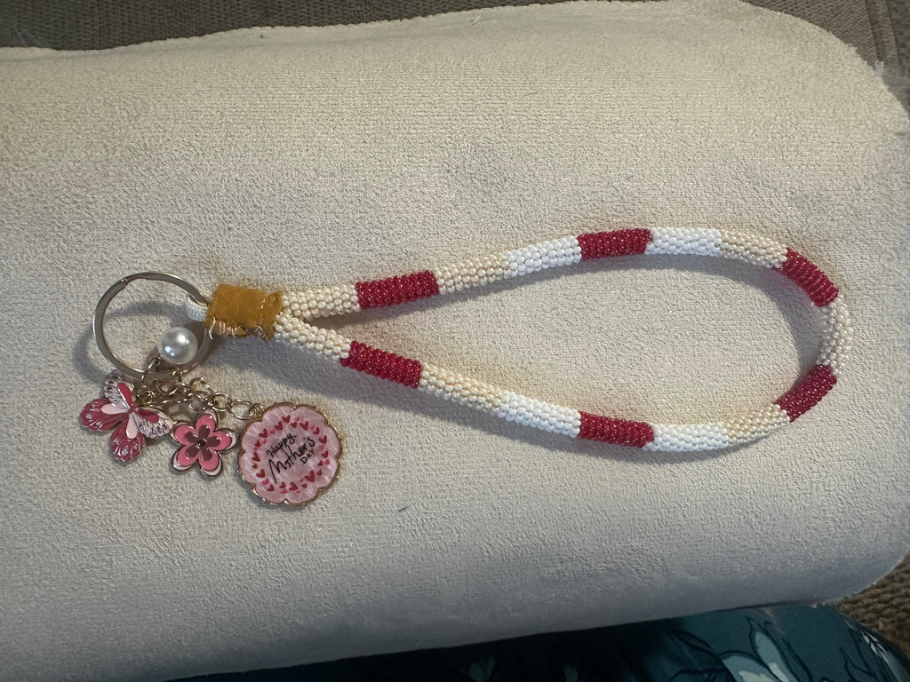Happy Mother's Day Beaded Keychain