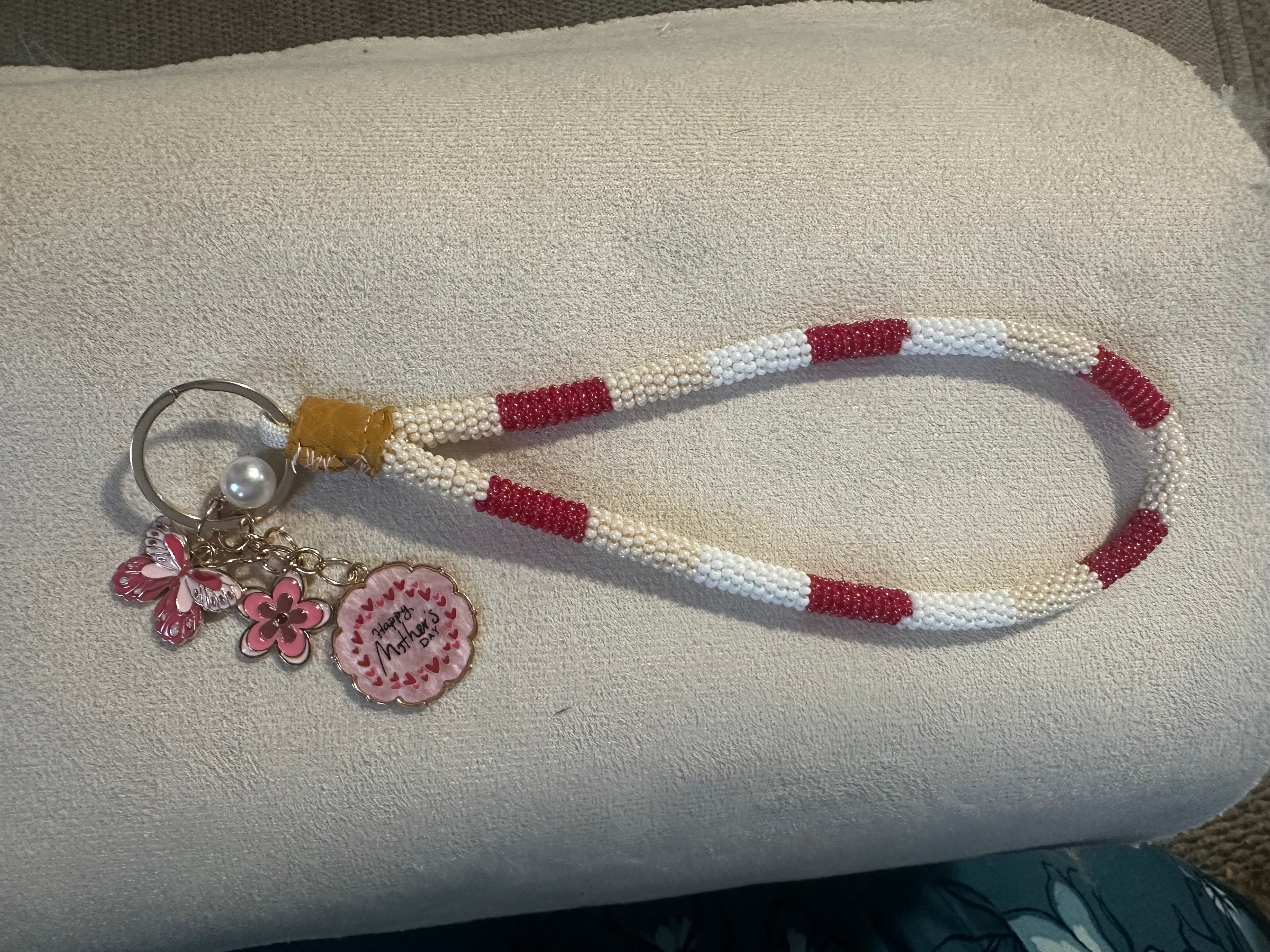 Happy Mother's Day Beaded Keychain