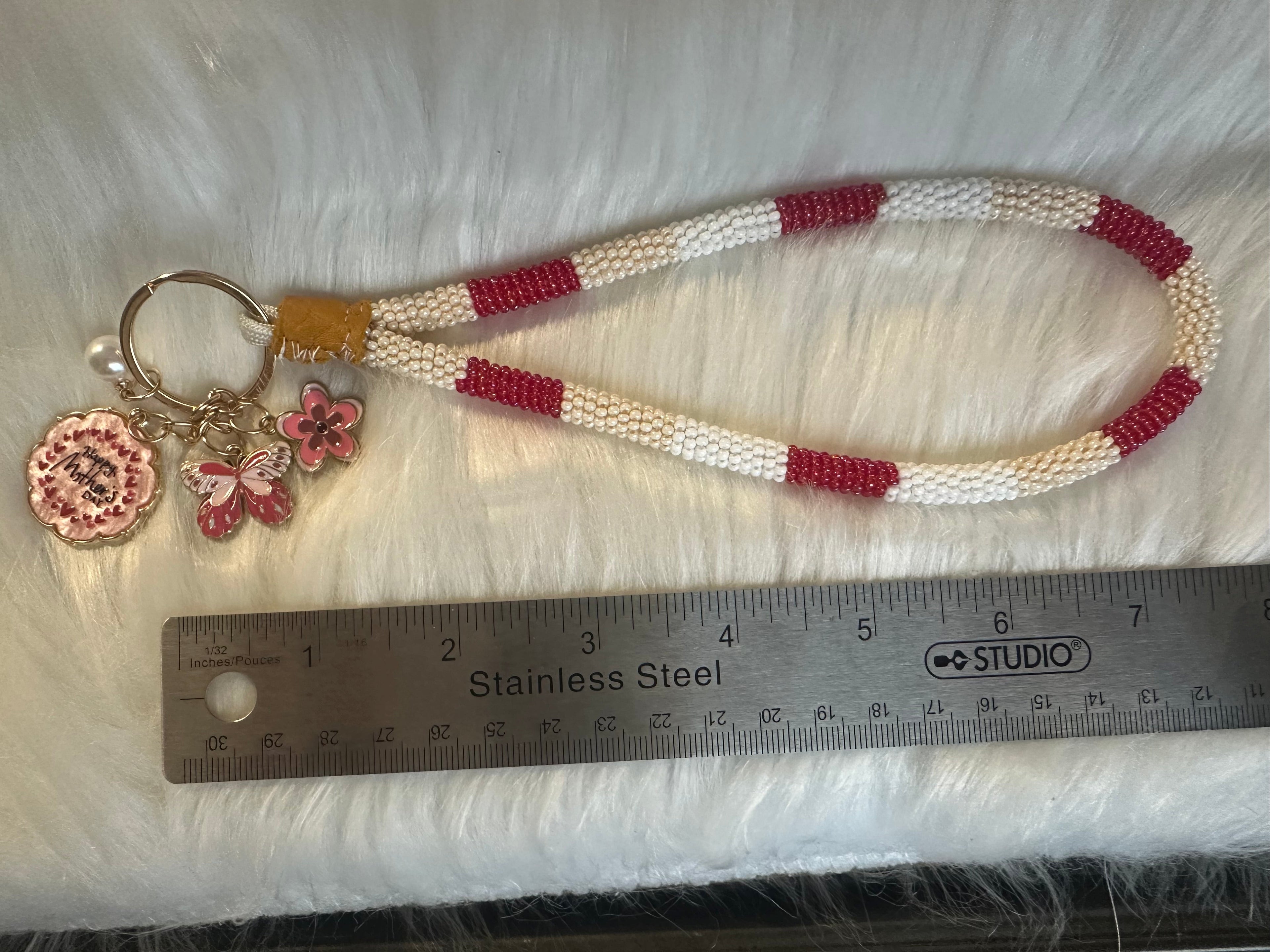 Happy Mother's Day Beaded Keychain