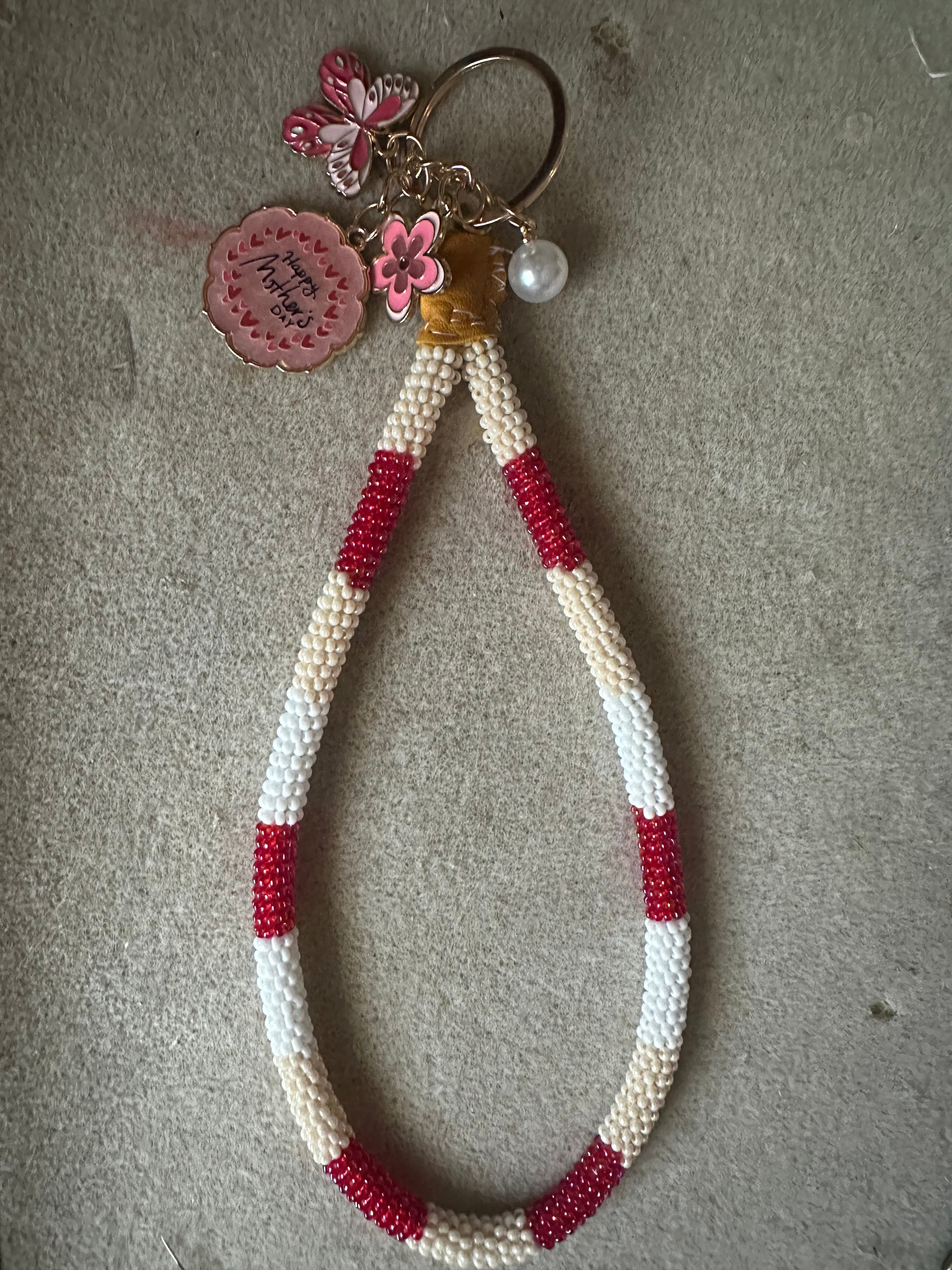 Happy Mother's Day Beaded Keychain