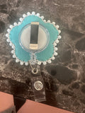 Beaded Flower Badge Reel