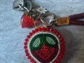 Beaded Strawberry Lanyard Keychain